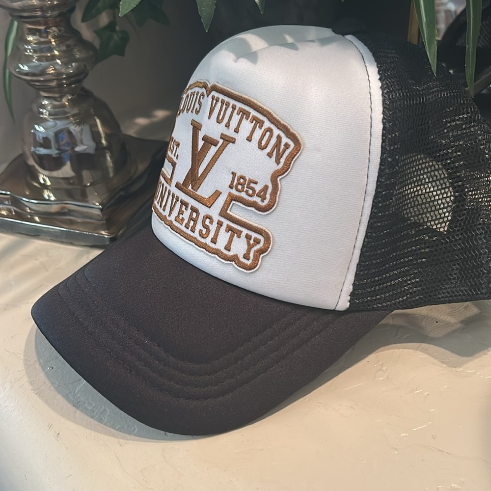 Trucker University Cap black white brown - Picture 2 of 5